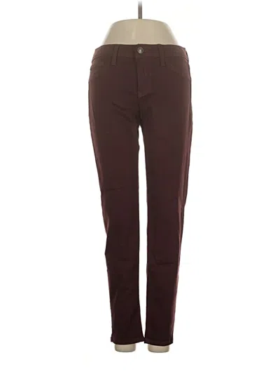 Pre-owned Just Black Casual Pants In Burgundy
