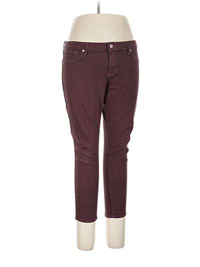 Pre-owned Just Black Casual Pants In Burgundy