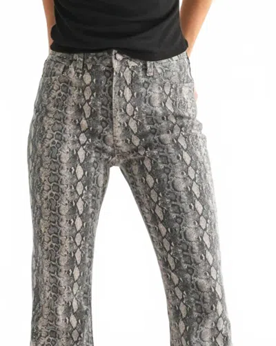 Just Black Denim Adina Vintage Straight Leg In Snake Combo In Gray