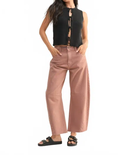 Just Black Denim Ani Barrel Denim Jeans In Clay In Black