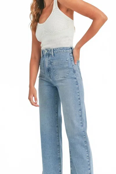 Just Black Denim Austin Patch Pocket Jeans In Light Wash In Blue