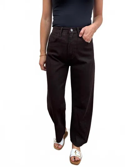 Just Black Denim Barrel Twist Jean In Dark Roast In Black