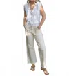 Just Black Denim Cargo Pocket Wide Leg In Almond In Pink