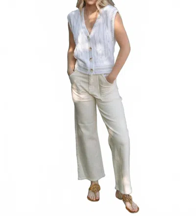 Just Black Denim Cargo Pocket Wide Leg In Almond In Pink