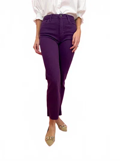 Just Black Denim Cate Cropped Flare Jeans In Purple