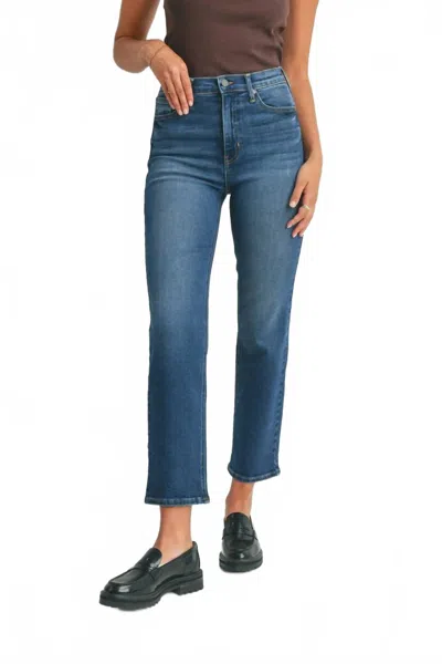Just Black Denim Classic Slim Straight Jeans In Dark Denim
