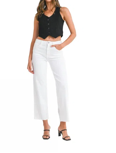 Just Black Denim Classic Straight Leg Pants In White