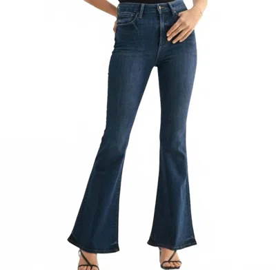 Just Black Denim Clean Bell Bottom Jean In Dark Wash In Blue
