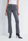 Just Black Denim Coated Slim Bootcut Jean In Charcoal