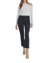 Just Black Denim Tonal Crop Flare Jeans In Black In Black