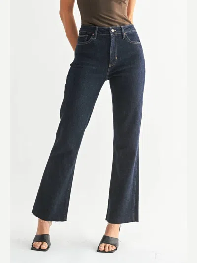 Just Black Denim Clean Bell Bottom Jean In Dark Wash In Blue