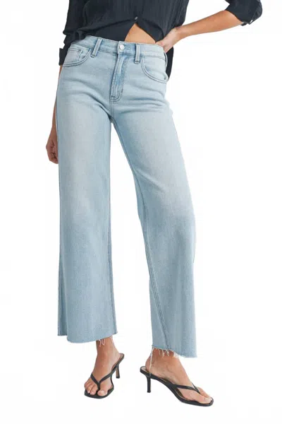 Just Black Denim Giselle Wide Leg Jeans In Light Denim In Blue