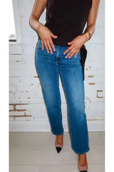 Just Black Denim Harper Stretchy Straight Jean In Blue Wash In Multi