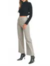 Just Black Denim High Rise Patch Pocket Wide Leg Pants In Moonstone In Gray