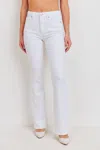 Shop Just Black Denim High Rise Skinny Flare Jeans In White