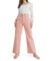 Just Black Denim High Rise Welt Pocket Wide Leg Jean In Desert Poppy