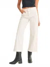 Just Black Denim High Rise Wide Leg Jeans In Optic White In Neutral