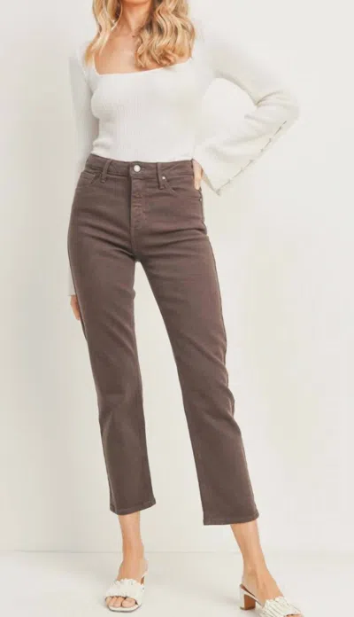 Just Black Denim High Waisted Jean In French Roast