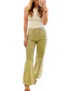 Just Black Denim Ivy Wide Leg Jeans In Sage In Green