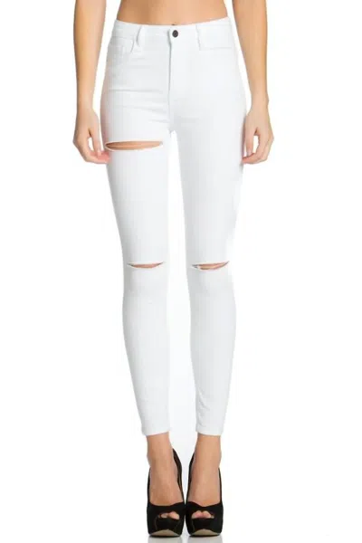 Just Black Denim Julia Skinny Jeans In White