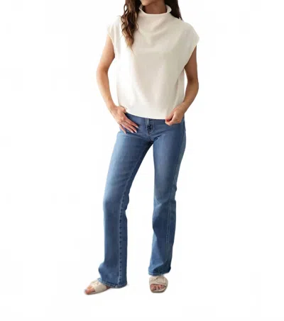 Just Black Denim Levi Seamed Bootcut Jeans In Medium Wash In Blue