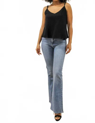 Just Black Denim Light Flare Jeans In Light Blue
