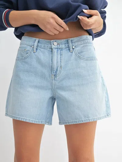 Just Black Denim Lightweight Short In Light Denim In Blue