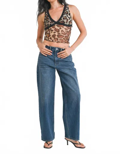 Just Black Denim Low Rise Baggy Jeans In Dark Wash In Black