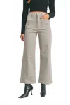 Just Black Denim Madelyn Patch Pocket Wide Leg Jeans In Moonstone In Gray