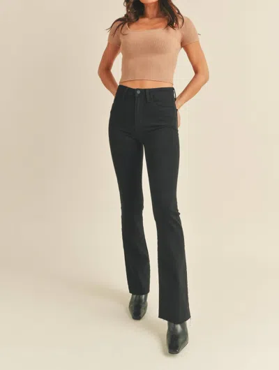 Just Black Denim Midrise Slim Bootcut Jeans In Black