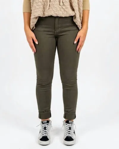 Just Black Denim Modern Classic Skinny Jeans In Dark Olive In Green