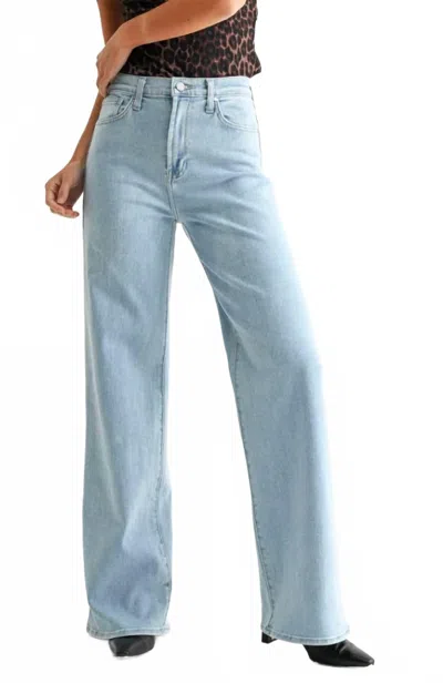 Just Black Denim Palazzo Jean In Light Denim In Blue