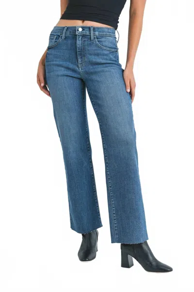 Just Black Denim Pella Slim Palazzo Denim Jeans In Dark Blue