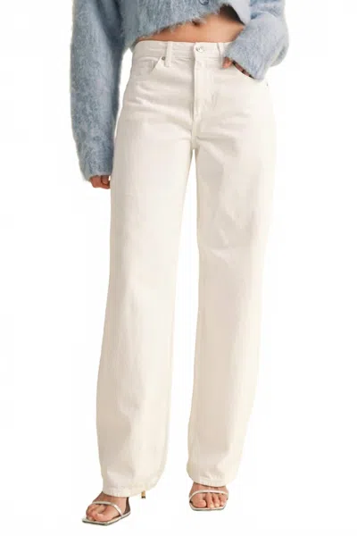 Just Black Denim Relaxed Straight Denim Jeans In Optic White