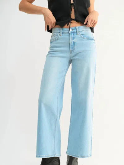 Just Black Denim Relaxed Straight Leg Jeans In Blue Drift