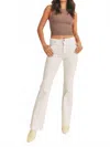 Just Black Denim Scissor Cut Slim Bootcut Jeans In White In White