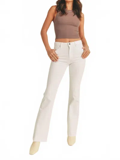 Just Black Denim Scissor Cut Slim Bootcut Jeans In White