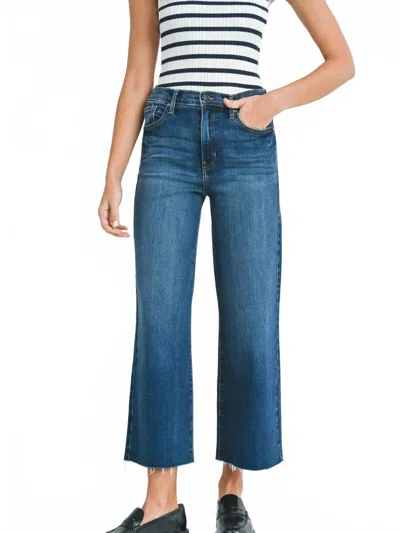 Just Black Denim Scissor Cut Wide Leg Jeans In Blue