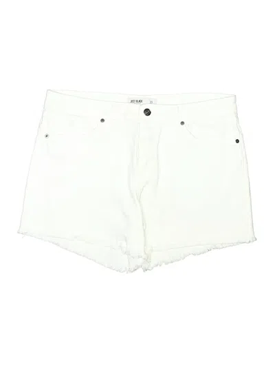 Pre-owned Just Black Denim Shorts In White