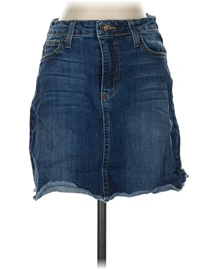 Pre-owned Just Black Denim Skirt In Blue