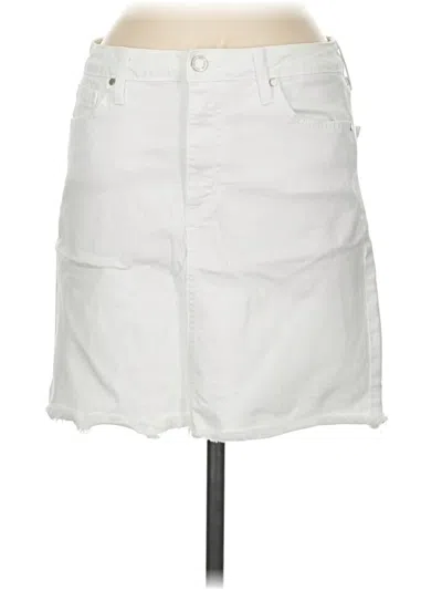 Pre-owned Just Black Denim Skirt In White