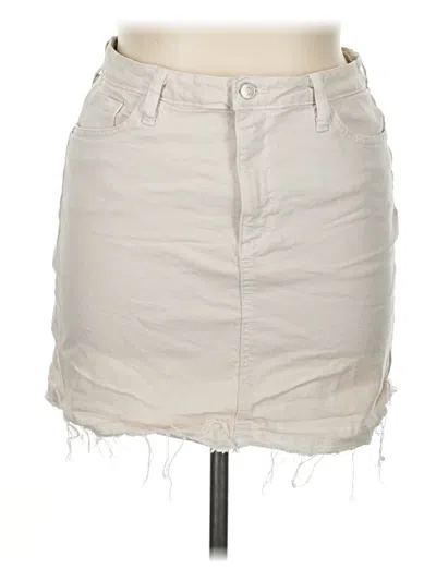 Pre-owned Just Black Denim Skirt In White