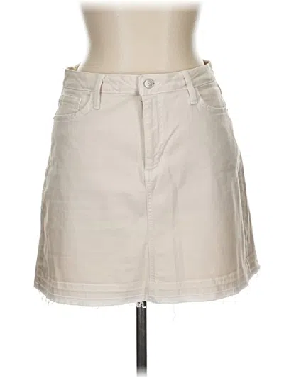 Pre-owned Just Black Denim Skirt In White