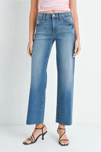 Just Black Denim Slim Palazzo Jean In Medium Denim