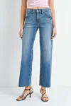Just Black Denim Slim Palazzo With Scissor Cut Jeans In Blue In Blue