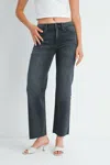 Just Black Denim Slim Palazzo With Scissor Cut Jean In Washed Grey In Multi