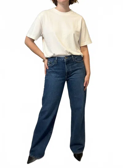 Just Black Denim Straight Cut Jeans In Dark Blue Wash