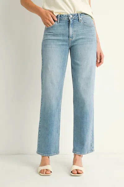 Just Black Denim Stretchy Straight Jean In Light Denim In Blue