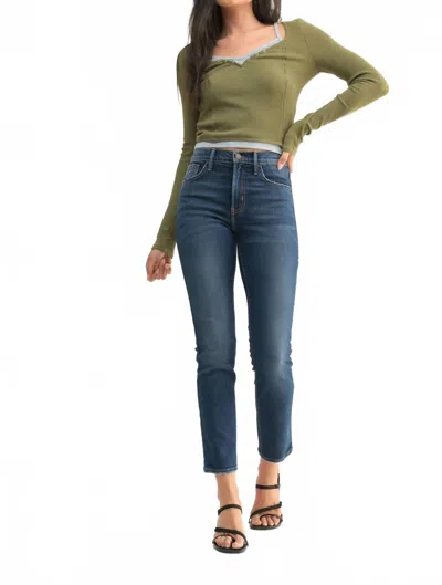 Just Black Denim Super Soft Straight Jeans In Blue