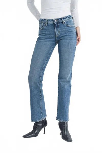 Just Black Denim Teagan Low Rise Jeans In Medium Denim In Blue